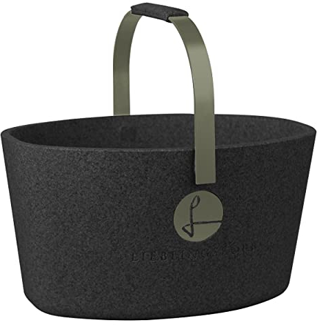 Lieblingskorb Basic deep Black Einkaufskorb und Thermobox in einem, isoliert, abwaschbar, Made in Germany, Picknickkorb zum kühlen von Lebensmittel, Einkaufstasche, Volumen: 22 Liter (Oliv)