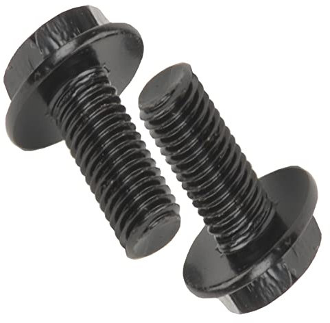 Spares2go Lot de 2 vis de retenue pour lame de tondeuse à gazon M8 8 mm x 20 mm Noir