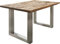DELIFE Esszimmertisch Reclaimed Vintage-Optik 140x90 cm Edelstahl breit Esstisch