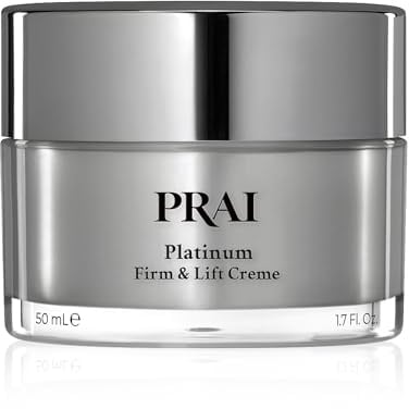 PRAI Platinum Firm & Lift Day Creme 50ml - Hydrating, Firming Moisturiser | With Silk, Platinum & Idealift - Plumps, Lifts Skin - Reduces Appearance of Wrinkles - Instant Firming Technology