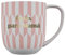 DRAEGER PARIS 1886 - Taza Cerámica 320ml Mensaje Gold Beautiful mamá - Diseño Chic Azul/Rosa con Acabado Geométrico - No apta para Microondas, Apta para Lavavajillas - Presentación en Caja Elegante