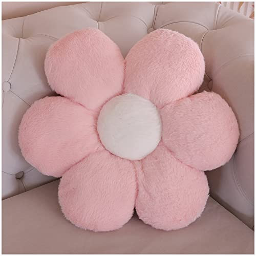 LANFIRE Coussin d'oreiller Fleur Coussin de siège Auto pour Chaise Lit en Forme de Fleur canapé Oreiller Coussins décoratifs Coussin en Peluche (40cm, Pink)