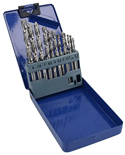13pc HSS-G Metric Drill Bit Set Split Point Drills Metal Plastic Copper 2mm – 8mm
