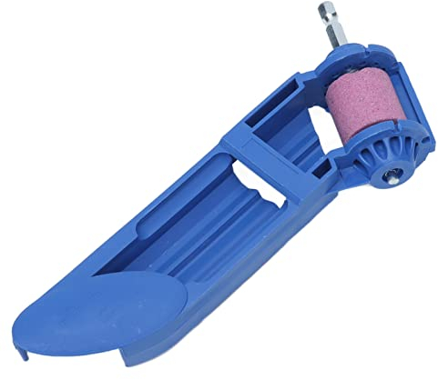 Mrisata Herramienta de Afilado de Brocas Herramienta de Afilado de Taladro Manual Afilador de Brocas Portátil Taladros de Mano Máquina de Afilado Herramienta de Brocas de Muela (Azul)