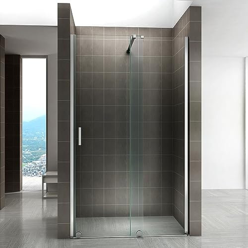 NAPOLI Porte de douche coulissante H 200 cm verre 8 mm transparent largeur 150 cm