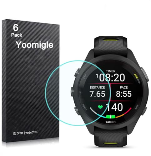 Yoomigle 6 Pezzi Pellicola Protettiva Compatibile con Garmin Forerunner 265S Smartwatch Proteggi Schermo Protezione Film Per Garmin 265S Orologi TPU Flessible Anti-Graffi Screen Protector