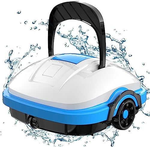 WYBOT Robot Piscina inalámbrico a batería, Aspirador de Piscina con Doble Motor, autoaparcamiento, Fuerte Potencia de succión, limpiafondos automático para Piscinas subterráneas de hasta 50 m²