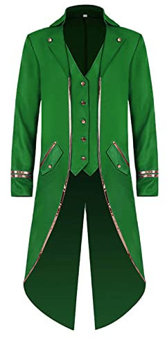 O-484 Blazer verde lime per uomo inverno autunno lavoro ufficio blazer Happy Festival Halloween uniforme vintage cosplay rinascimentale contadino steampunk blazer abiti uomo 2023 RQ M