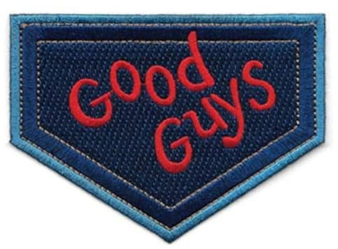 Good Guys Patch (3.5 Inch) Fully Embroidered (Hook & Loop) Velkro Badge Childs Play Chucky Doll Overalls Pocket DIY Costume Patches