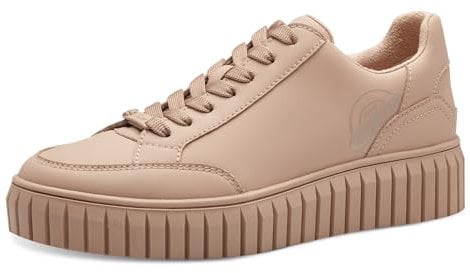 s.Oliver Damen Sneaker flach Low Top Vegan, Beige (Powder), 39 EU