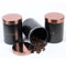 RLS Black Set of 3 Tea, Coffee, Sugar canisters Storage Container Set for Kitchen Accessories & Essentials | 1.1L Black & Copper