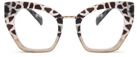 AOOLIA Katzenauge Lesebrille für Damen, Übergroße Lesehilfe Anti-Blaulicht | Cat-Eye Lesebrillen, Komfort Großem Retro-Brillenfassungen