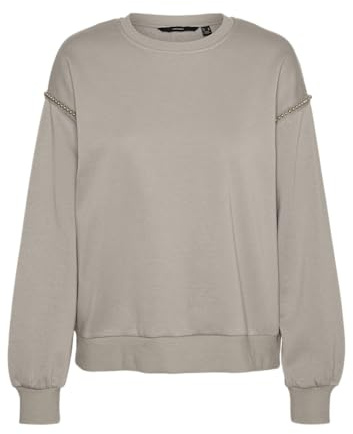VERO Moda Damen Vmdaisy Pearl Sweat JRS Boo Ga Langarmshirt (1er Pack)
