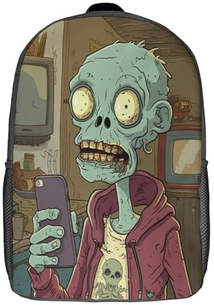 MOBYAT Schultasche Rucksack Rucksack - Zombie, Angst - 17inch