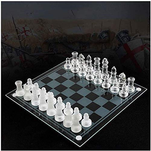 Schach Tragbares Set Set Brett K9 Glas Luxus Elegantes Spiel Medium Wrestling Verpackung Internationales Set Glas Brettspiel