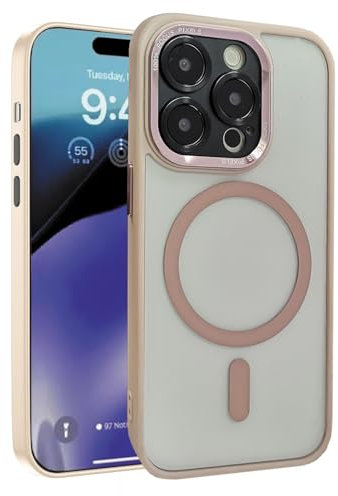 SNZ Coque de protection standard pour iPhone 13 Pro, compatible avec MagSafe, résistante au jaunissement et magnétique, rose