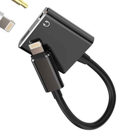Lightning auf 3.5mm Kopfhörer Klinke Adapter(2in1)für Apple Auto AUX Audio Kabel Headphone Jack Und Laden Klinkenstecker Konverter aufladen Cable für iPad Kopfhöreranschluss Ladegerät für iPhone 14 13