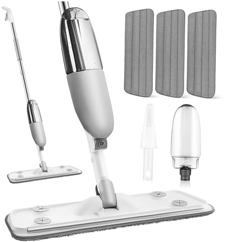 ORFOFE Trapeador Aerosol para Limpieza De Pisos Trapeador Plano con Almohadillas De Repuesto Húmedo