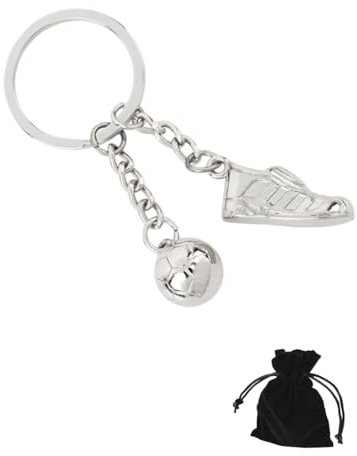 KGDUYC Schlüsselanhänger Fussball Fussballschuh Trophäe Auto Fußball Anhänger Keychain Anhänger Deko Fußballplatz Schlüsselbund mit O-Ring für Vater Opa Junge Geburtstag Geschenkidee