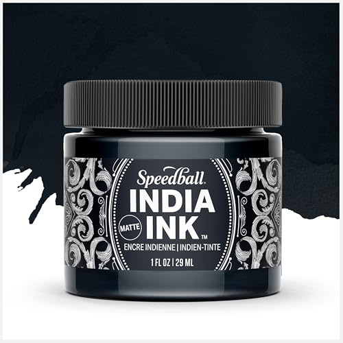 Speedball India Ink, Black Velvet, 1-Ounce
