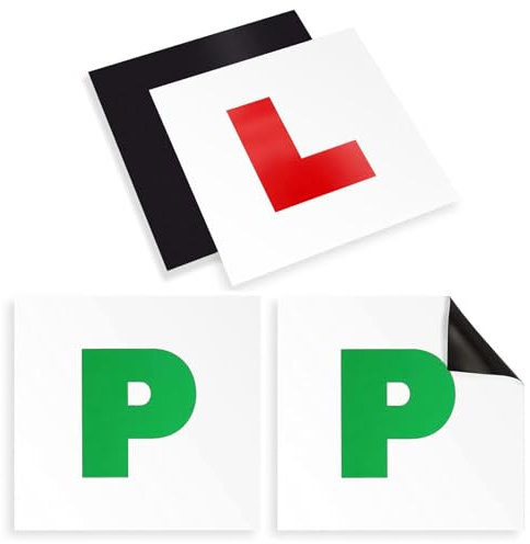 Placas L magnéticas Placas de conductor de aprendizaje,Placas L magnéticas Accesorios para automóviles, Accesorios flexibles para automóviles Placas de conductor principiante, Suministros de automóvil