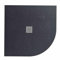 Piatto Doccia 90X90 cm Semicircolare Vulcano Line Slim Nero In Resina Sintetica e Polvere Di Marmo Con Piletta In Omaggio