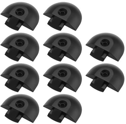 Be In Your Mind 10x Halbrund Zurrschieneneinsatz Kappe Endkappeneinsatz Kunststoff Endkappe Fittings für Airlineschiene Airlineschiene Airlineschienenverbindung Schwarz