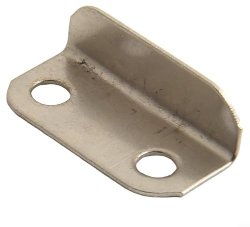 10 Stück Schubladenschloss Schließblech, L-förmiges Schrank-Schubladenschloss Schließblech, silberfarbene rechtwinklige Schließbleche, abgewinkeltes Schubladenschloss Schließblech