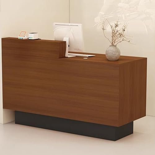 LYXWGRZD Empfangstheke, Verkaufstheke, vorderer Thekenschreibtisch mit abschließbarer Schublade, großer platzsparender Empfangstheke, Home-Office-Schreibtisch, for Salon, Lobby, Geschäft, Büro-Empfang