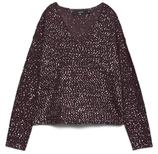VERO MODA Damen Vmleilani New Ls V-Neck Pullover Rep Vmleilani New Ls V-Neck Pullover Rep (1er Pack)