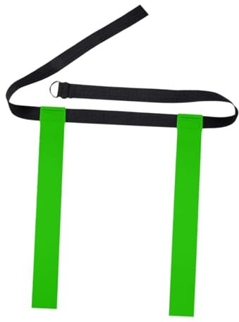 F Fityle Flag Football Belt Rugby Tag Belt Flag Flag Professionelle Sportlieferungen für Spiele im Freien Team Trainingwettbewerb verstellbar, GrÜn