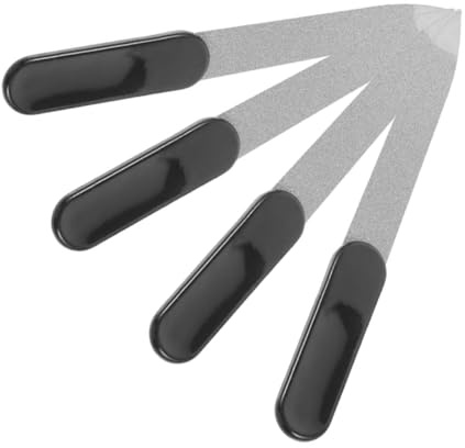 Nagelfeile Profi aus Edelstahl, Schwarz, 4 Stück-pack