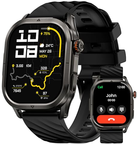 KOSPET Magic P10 Montre Connectée Homme Femme GPS, Autonomie de 50 Jours Écran AMOLED 1,96 Étanche 5ATM, Smartwatch Suivi du Sommeil Fréquence Cardiaque, Android & iOS (Blanc)