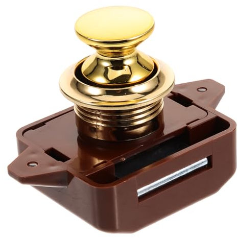 Ciieeo 1 Set Serratura Pulsantper Armadietti per Camper Chiusura Sicura Chiavper Porte e Armadi Design Unico e Resistentper Barche e Veicoli Ricreativi