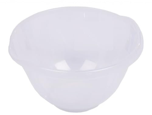 Large Mixing Bowls Non-Slip Soft Grip Clear Plastic Mixing Bowl Microwave and Dishwasher Safe, Compact Stackable 2 Liter, 4Liter, 7 Liter Capacity Ideal for Baking and Cooking (2 Litre)