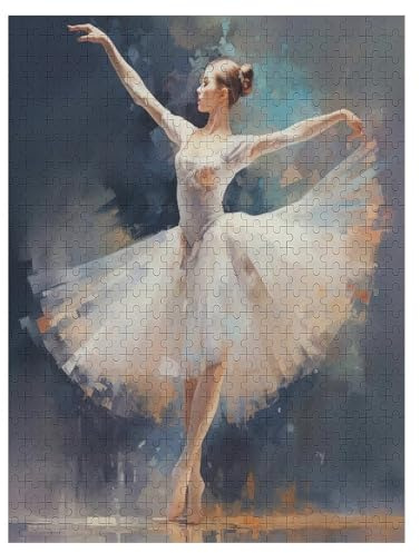Ballett Puzzle Für Erwachsene,500-teiliges Puzzles, Für Kinder,Holzpuzzle,Lernspielzeug, 55×41cm