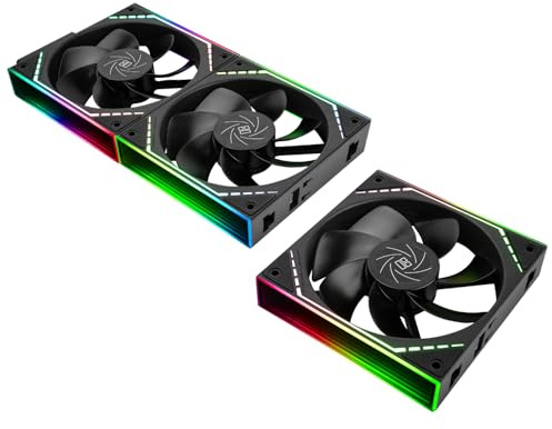TR-Thermalright TL-M12QR X3 120mm CPU PWM Fan-Wireless Splicing,1500RPM Silent Cooling,Reverse CPU Fan 3-Pack-Infinite Mirror Light Effect ARGB,Can be Paired with Chassis/CPU Cooler