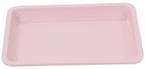 VANZACK Pink Stainless Steel Jewelry Tray Organizer Multi Functional Trinket Storage for Nail Tools and Small Items Stable Decorative Plate for Desktop Chic Pink Finish