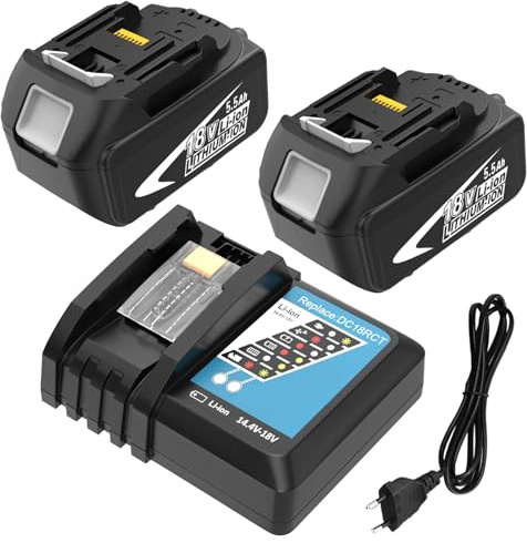 Ricambio per caricabatterie 18V DC18RC Compatibile con batterie 14.4V - 18V adatto per batterie per utensili elettrici BL1860B BL1850 BL1860