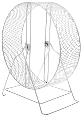 FUTUREORYY Hamster Laufrad aus Eisen für Kleintiere Geräuschloses Laufrad für Hamster Igel und Eichhörnchen 32cm Durchmesser Haustier Sportspielzeug für Nachtbetrieb