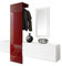Vladon Garderobe Wandgarderobe Carlton Set 1, Made in Germany, Korpus in Weiß matt/Paneel in Bordeaux Hochglanz