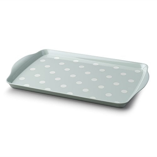 Zeal G203G Melamine Dotty Serving Design Tray (38x24cm) Sage Green