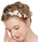 Vintage Haarband Stoff Blume Stirnbänder Braut Haarschmuck Hochzeit Kopfschmuck (Stoffblume)