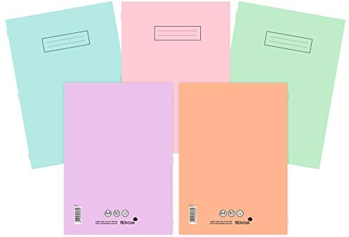 Silvine Notizbücher, verschiedene Pastellfarben, 10 Stück A4