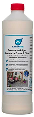 KaiserRein Terrassenreiniger Moosentferner Konzentrat Stein & Fliese 1L Spezialreiniger zur gründlichen Reinigung aller Terrassen