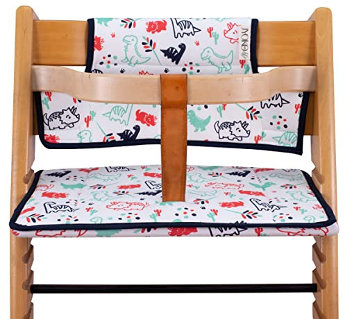 JYOKO Kids Hochstuhl Kissen kompatibel mit stokke Tripp Trapp (Dino Party)