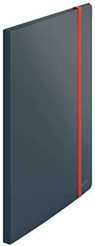 Leitz A4 Sichtbuch, 20 Klarsichthüllen für 40 Blatt, Samtgrau, Cosy-Serie, 46700089