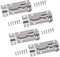 4 Small Bolt Lock, Door Bolt Barrel Sliding Latch Lock with Screws for Bathroom, Pet Doors, Fences, Shed Doors, 50mm