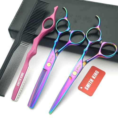 6.0 Zoll Haarschere Set Haarschneideschere & Ausdünnungsschere mit Rasiermesserk?mmen in 1 Satz