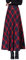 Damen Lange Rock Elegant Wollrock Winterrock Warm Plaid Casual Party Maxirock Hohe Taille A-Linie röcke Retro Elastische Taille Faltenrock Rot 184-XL